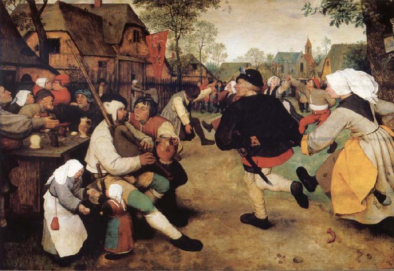 BRUEGEL, Pieter the Elder Peasant dance France oil painting art